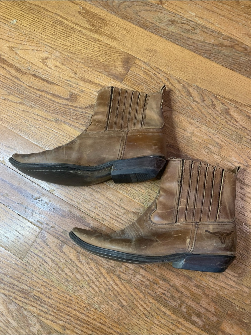 Joe Sanchez Vintage Western Boots Brown Leather Ankle Booties Size 36 US 5.5-6 - Picture 5 of 10